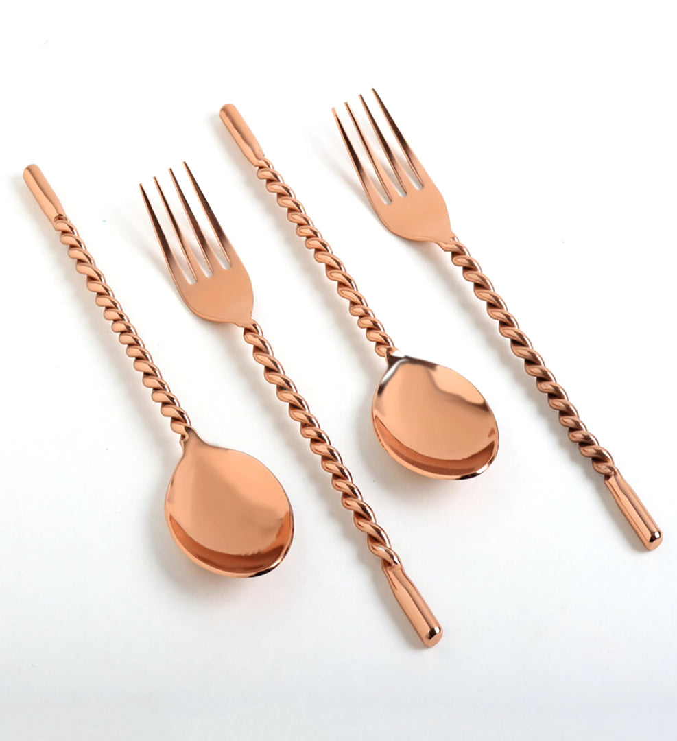 TWIRL CUTLERY - ROSE GOLD