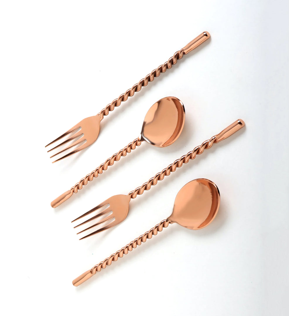 TWIRL CUTLERY - ROSE GOLD