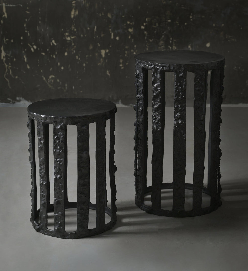 OBSIDIAN CAGE TABLE SET OF 2