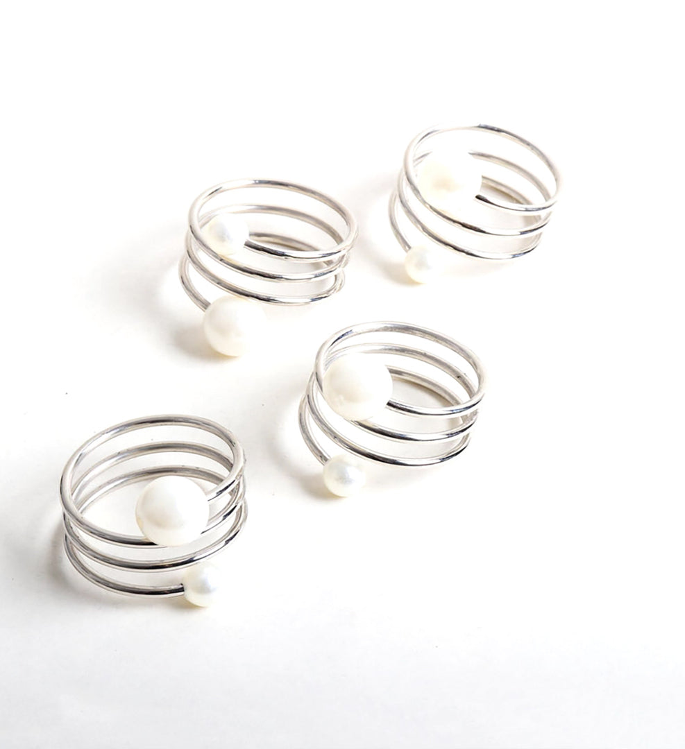 OYSTER NAPKIN RINGS - SET OF 4