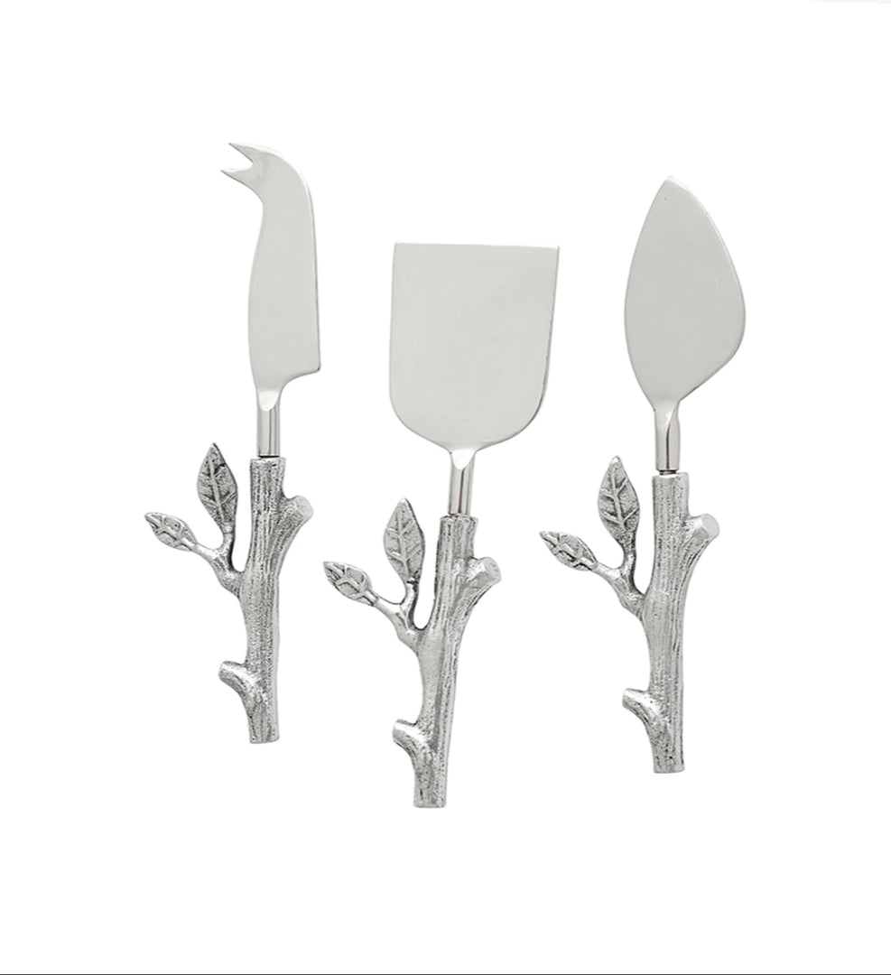 LEAFY BARK CHEESE CUTLERY